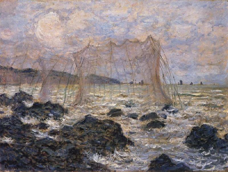 Claude Monet Fishing Nets at Pouruille Norge oil painting art